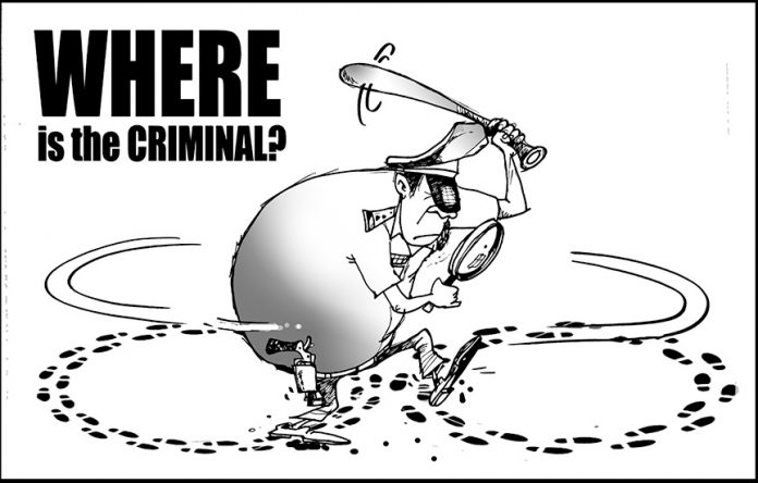 Editorial Cartoon: Where is the criminal?