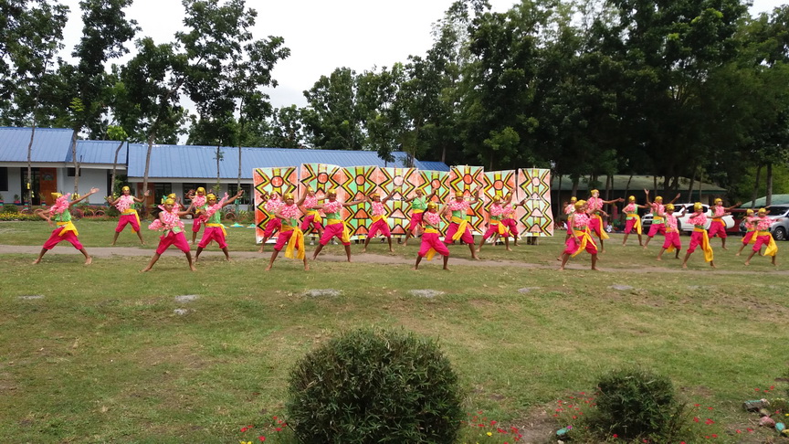 Selected students of performed an ethnic dance in front of the newly completed three units of two-classroom buildings in Dumadalig Integrated School in Tantangan, South Cotabato. ALEXANDER LOPEZ