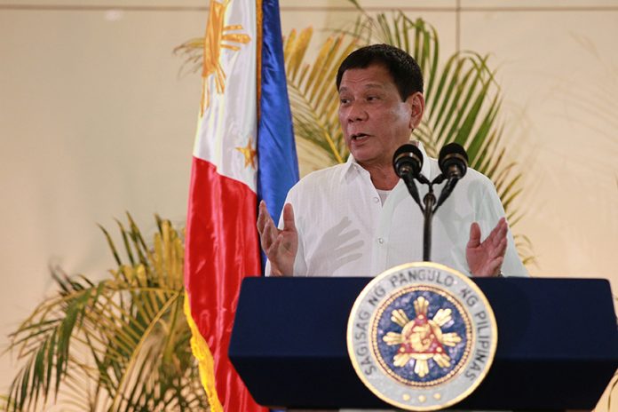 President Rodrigo Roa Duterte bares what he expects to achieve during the Asia-Pacific Economic Cooperation (APEC) Leaders’ Meeting at Lima, Peru during his pre-departure speech at the Francisco Bangoy International Airport in Davao City on November 17, 2016. ACE MORANDANTE/Presidential Photo