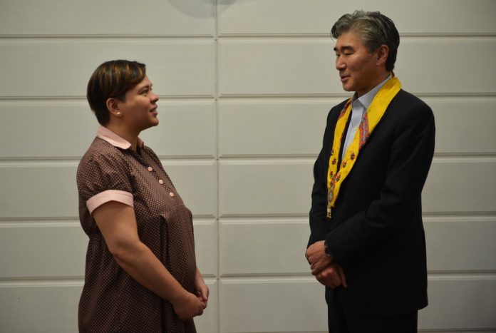 SARA MEETS AMBASSADOR KIM. Davao City Mayor Sara Duterte-Carpio said the meeting with US Ambassador to the Philippines Sung Kim was an opportunity for the city to renew friendly relationship and ties with the US government and the American people. (Davao City PIO Photo)