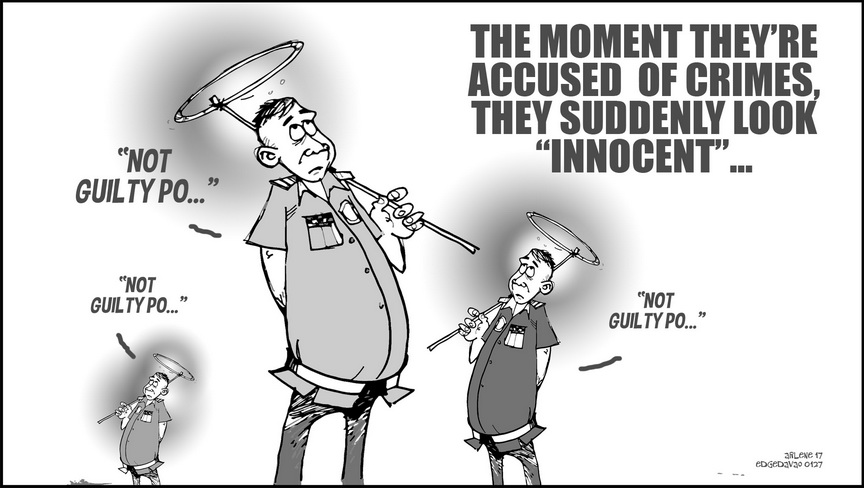 Arlene Pasaje Editorial Cartoon 17 January 27 Not Guilty Edge Davao