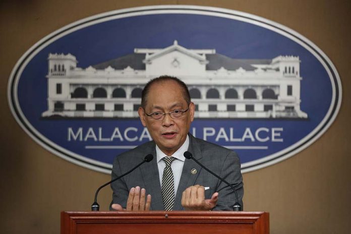 BUDGET PRESS BRIEFING. Budget Secretary Benjamin Diokno provides updates on the 2017 budget of President Rodrigo Roa Duterte's administration during a press briefing at Malacañang yesterday. TOTO LOZANO/Presidential Photo