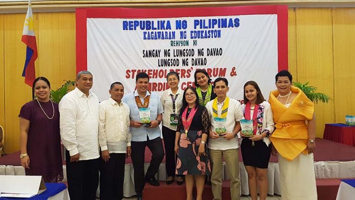 SUPPORT TO EDUCATION. TSI Reputation and Stakeholder Management Head Jason Magnaye (4th from left) joins officials from the Department of Education – Region XI led by Schools Division Superintendent Maria Ines C. Asuncion (5th from left), as well as representatives from other Aboitiz business units during the Department’s Stakeholders Forum held last 30 January in Grand Men Seng Hotel. (TSI Photo)