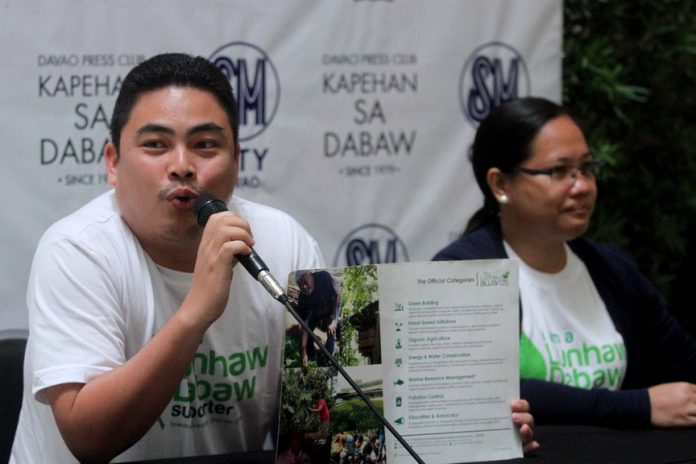 NOVEL SEARCH. Edmarson Sola of Davao City Water District and Chinkie Peliño-Golle of Interface Development Interventions invite entries for the upcoming 5th Lunhaw Awards, a search for sustainable local government unit practices, during yesterday’s Kapehan sa Dabaw at the Annex of SM City Davao. LEAN DAVAL JR.