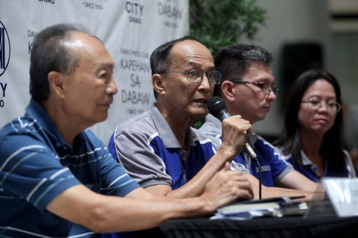 DIGONG HELP SOUGHT. Davao Del Norte Electric Cooperative, Inc. - Cooperative Development Authority (DANECO-CDA) chairman Engr. Alberto Omega (2nd from left) provides some updates on the group’s legal battle against its rival National Electrification Administration (NEA). Omega, together with lawyer Bal Sator (leftmost), general manager Engr. Jerold Osorio (2nd from right) and director Inday Sistoza, graced yesterday’s Kapehan sa Dabaw at the Annex of SM City Davao. LEAN DAVAL JR.