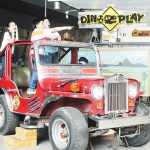 A vintage Sarao jeep at the exhibits