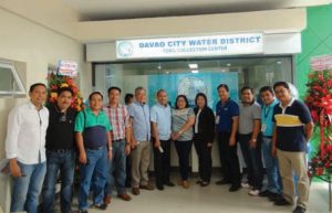 DCWD office opens anew in Toril District Hall. DCWD management headed by assistant general manager for administration Alfonso E. Laid (6th from L) poses for posterity during the inauguration and blessing of the new office.