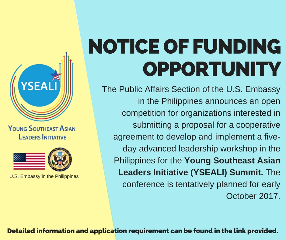 U.S. Embassy releases notice of funding opportunity for YSEALI Summit ...