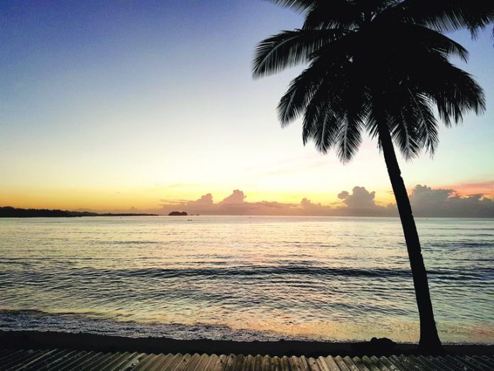 Morning views from the hammock by the sea in Lianga.