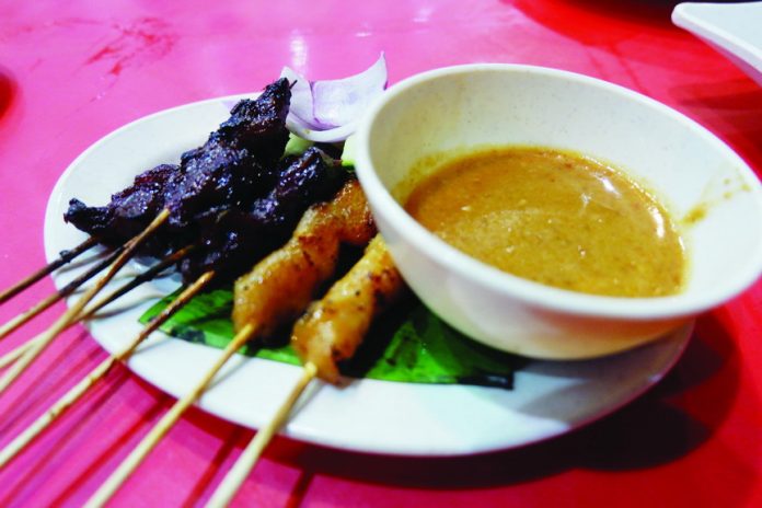 Chicken, Beef and Lamb Satay witn Peanut Sauce