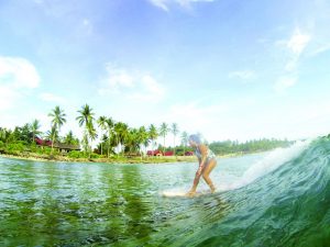 I still can’t imagine having music while surfing but I guess when the waves aren’t too messy and humongous, it would be fun! Photo by Dandan Consigna. 