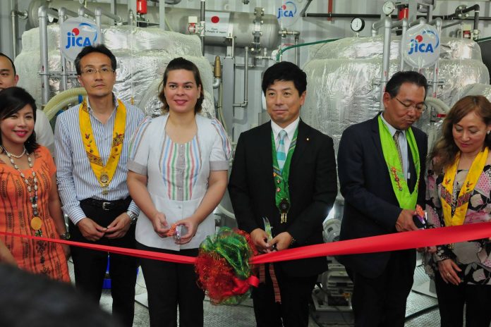 Davao City Mayor Inday Sara Duterte graces the launching of the government-run facility, that will convert used cooking oil to Biodiesel. The facility was donated by the government of Japan thru JICA.