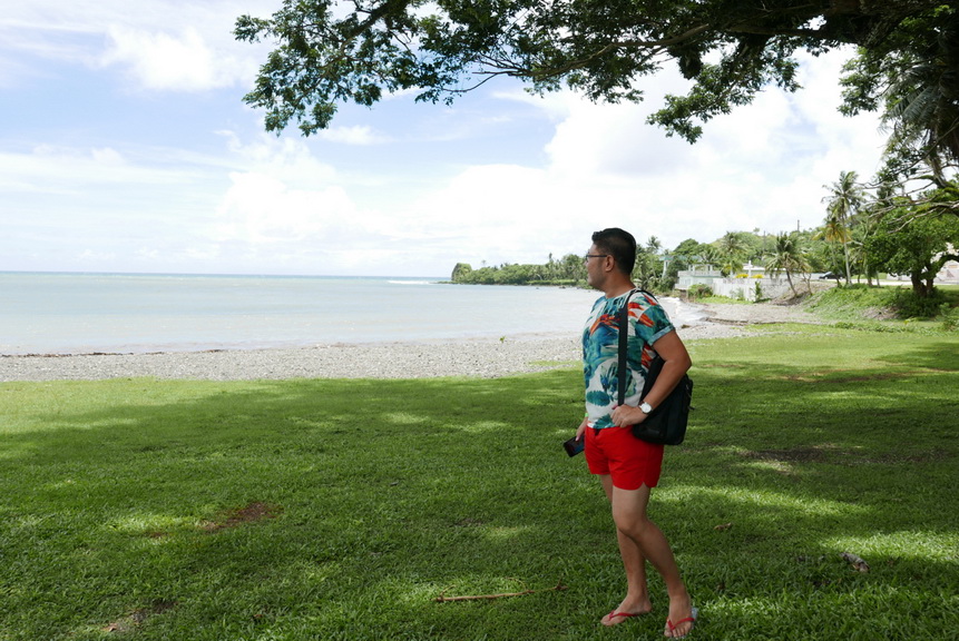 At Umatac Bay, the site where Magellan first set foot on Guam.