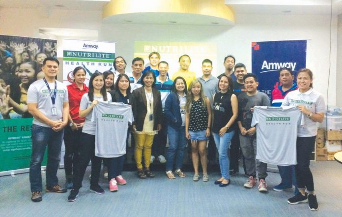 NUTRILITE RUN. Nutrilite Health Run Organizers with sportd media during the press conference held at Amway Distribution Center Ecoland Davao City last September 12 2017