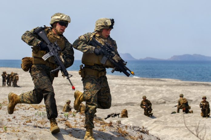 US Marines in action during the Balikatan exercises in the Philippins. US Defense Photo