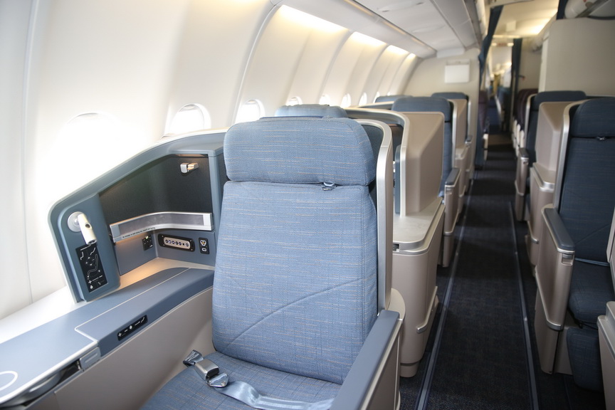 New Business Class seats for the reconfigured A330s, redefining cabin comfort.