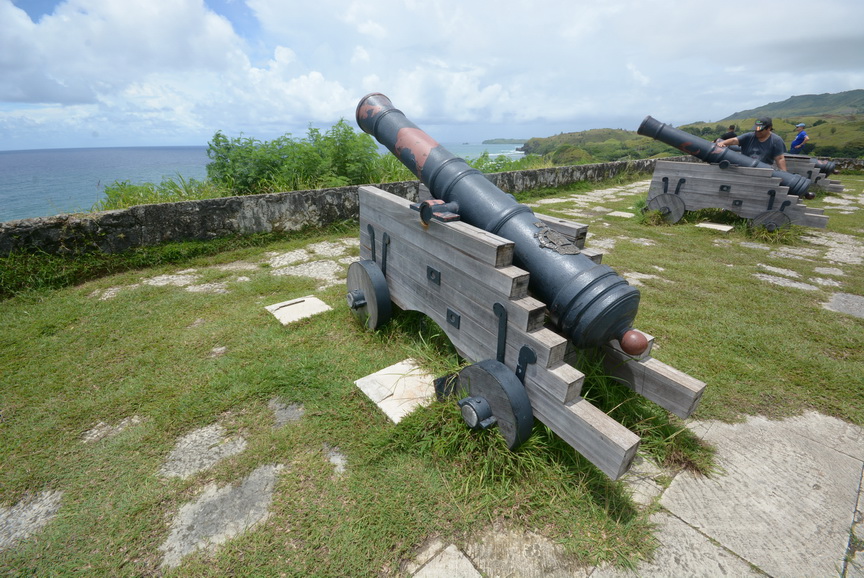 Spanish-era cannons at Fort Santa Agueda.