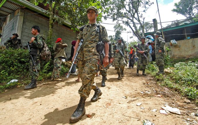 MILF fighters in their camp in Barangay Bualan, Balindong town in Lanao del Sur. Mindanews File Photo / Froilan Gallardo