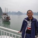 At Halong Bay in Vietnam