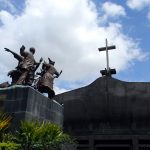 Freedom statue and San Pedro Cathedral