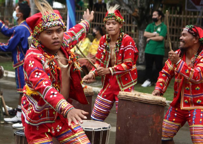 Matigsalug dancers perform during the opening of the Kadayawan Village inside the Magsaysay Park in Davao City on August 5, 2022. The Kadayawan Village, which is one of the popular attractions this Kadayawan Festival, showcases the arts and culture of the 11 tribes of the city. MINDANEWS PHOTO