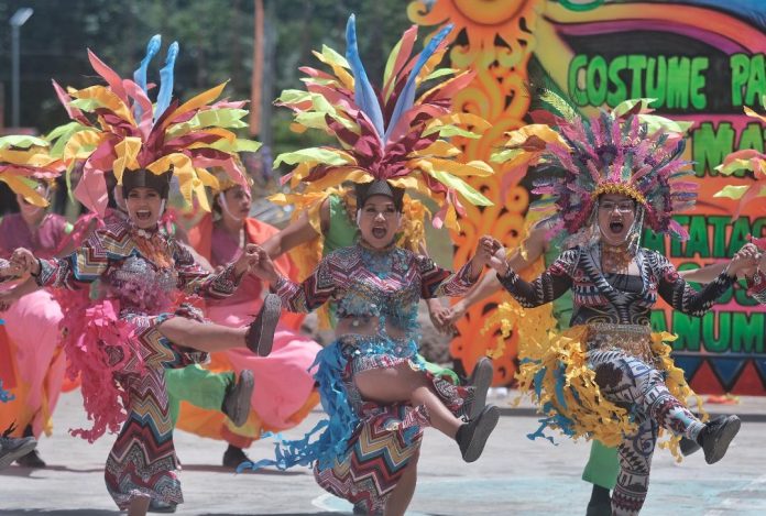 Dancers perform during Kalivungan 2022 costume parade and showdown held at the Cotabato Provincial Complex in Brgy. Amas, Kidapawan City, Cotabato Province on Thursday. Edge Davao