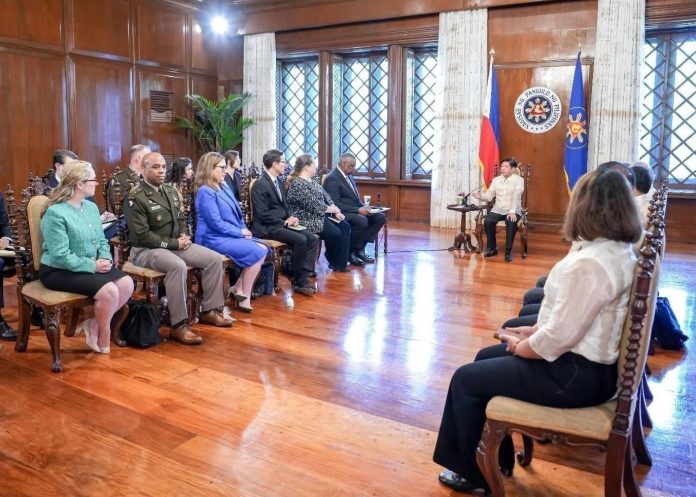 President Ferdinand R. Marcos Jr. officially receives United States Secretary of Defense Lloyd J. Austin III as part of the US government’s efforts to fortify its alliance with the Philippines. The meeting between PBBM and the US defense chief builds on recent defense-related talks and initiatives which was announced during US Vice President Kamala Harris' visit to the Philippines in November 2022 and in the 10th Bilateral Strategic Dialog held in Manila in January 2023. OFFICE OF THE PRESIDENT