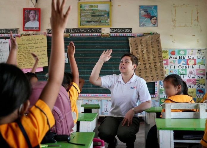 Vice President amd Education Secretary Sara Duterte visits Pikit Central Elementary School and Pikit National High School on Monday to personally check on the students of the said North Cotabato town. The vice president has ordered school officials in Pikit to implement remote studying after a drop in class attendance marred some schools due to the spate of violence that lately targeted students. FB page of Inday Sara Duterte