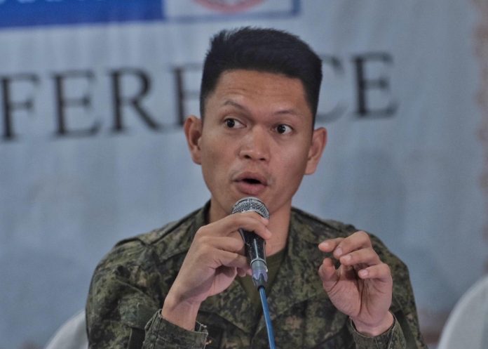 Major Mark Anthony Tito, spokesperson of 10th Infantry Division of the Phils. Army, assures the public that the tipster for the arrest of the alleged top leader of the Communist Party of the Philippines-New People’s Army (CPP-NPA) Eric “Jun” Casilao will receive the P5.4 million reward. LEAN DAVAL JR.