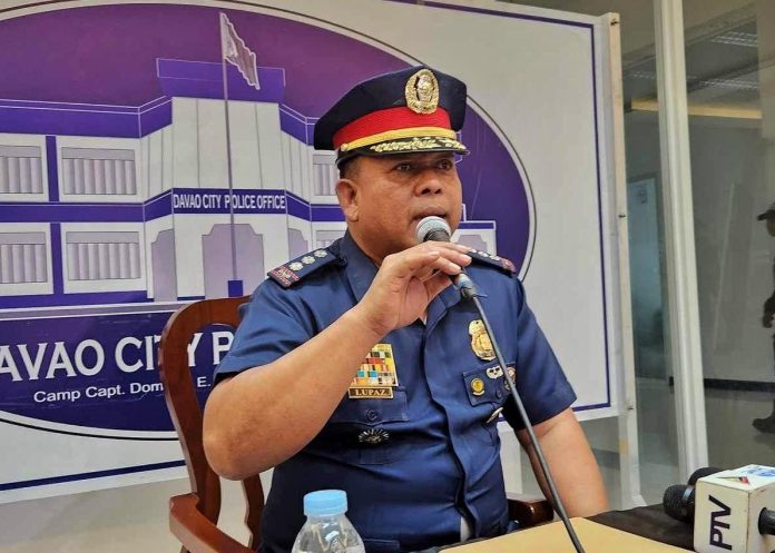 Davao City Police Office (DCPO) director Colonel Alberto Lupaz gives updates on the rape-slay case of Arch. Vlanche Marie Bragas during a presser at Camp Domingo Leonor in Davao City on Tuesday. LEAN DAVAL JR.