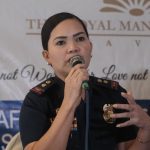 Davao City Police Office spokesperson Captain Hazel Tuazon gives updates on the investigation regarding the alleged disappearance of a helper in Toril and the killing of a 57-year-old woman in Deca Homes Talomo during this week's AFP-PNP Press Corps media forum at The Royal Mandaya Hotel. LEAN DAVAL JR