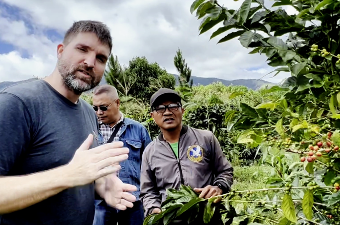Casey Burnett is working with coffee farmers in Bukidnon. (Courtesy of Casey Burnett)