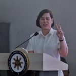 Vice President and Education Secretary Sara Duterte gestures a she delivers her speech during the awarding ceremony for search and rescue responders of Masara landslide held at the Coast Guard District Southeastern Mindanao Headquarters in Km.10, Sasa Wharf, Sasa, Davao City on Wednesday. The vice president has issued a statement saying it has become a practice to attack and throw stones of various issues against the Vice President as the position stands as the main obstacle to those who dream of becoming president. LEAN DAVAL JR