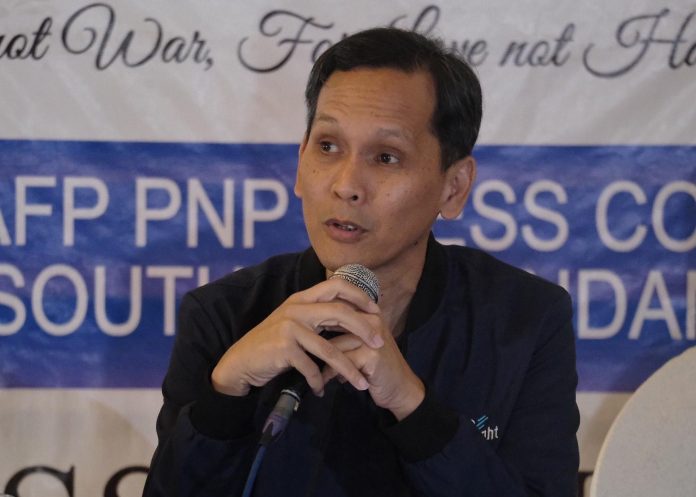 Fermin Edillon, head of the Reputation Enhancement Department at Davao Light and Power Company, assures the public during this week's AFP-PNP Press Corps media forum at The Royal Mandaya Hotel that there will be no power interruptions amid dry season as the company has enough energy supply. LEAN DAVAL JR