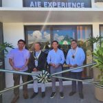 Damosa Land Inc. President Ricardo "Cary" Lagdameo (2nd from right) graces the blessing and opening of Anflo Industrial Estate (AIE) Experience Center inside the AIE compound in Panabo Wharf Road, Panabo City, Davao del Norte on Thursday. MAYA PADILLO