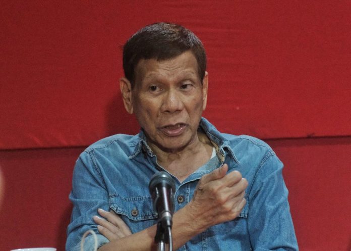 Former President Rodrigo Duterte visits the wake of Staff Sergeant Noel Marundan, who was tragically shot and killed by a suspect resisting arrest in Sitio Alon, Barangay Malabog, Paquibato District on Wednesday afternoon, in Davao City on Saturday. The former president said the death of Marundan has underscored the risks law enforcement personnel face, especially in high-risk operations, as they work to uphold peace and security in the community. LEAN DAVAL JR