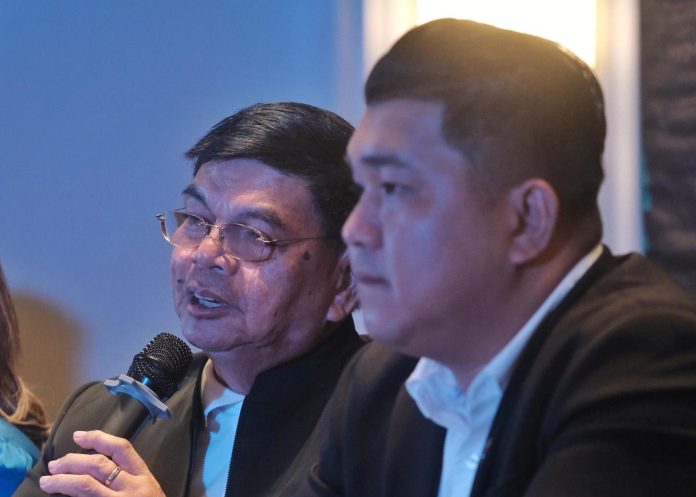 Chamber of Real Estate Builders Association (CREBA) Davao Chapter chair Diosdado Mahipus Sr. (left), together with CREBA Davao Chapter president Jarvie Harlem Gantalao, says during the organization's General Membership Meeting (GMM) at the Grand Regal Hotel on Monday that real estate remains a sunrise industry in Davao City. LEAN DAVAL JR